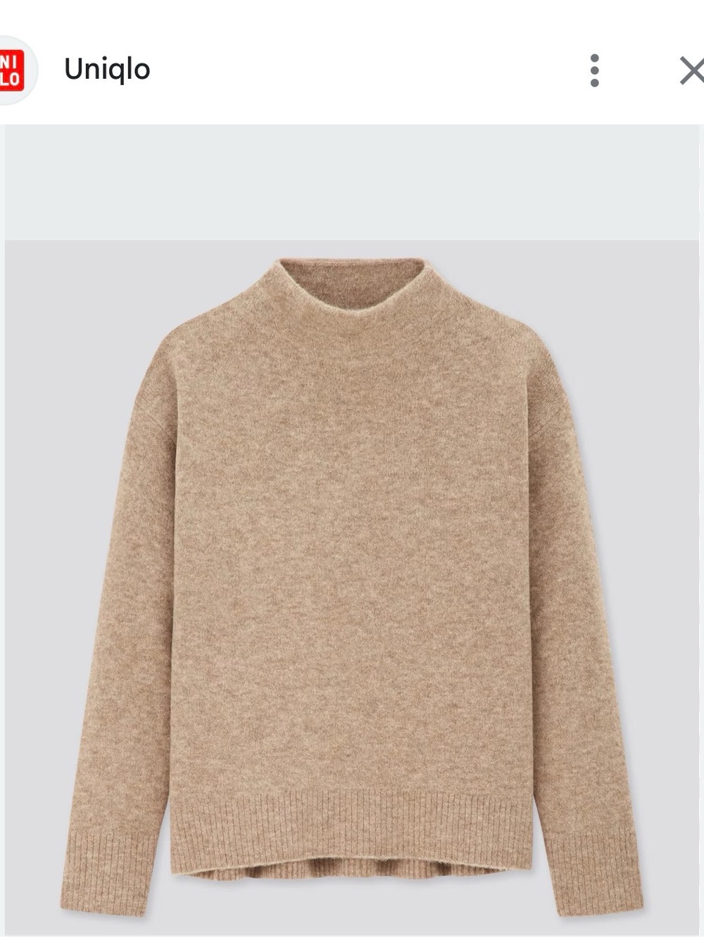Uniqlo Super Soft Scoop Neck Sweater in Cream